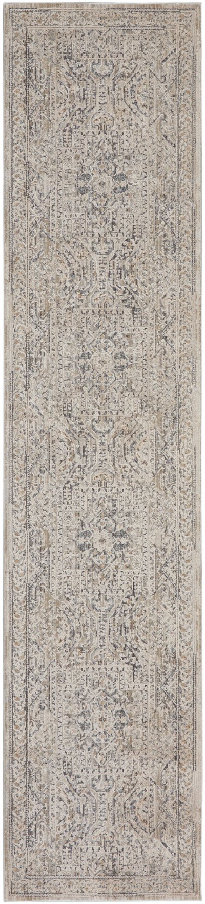 Nourison Home Nourison Lynx LNX01 12' x 15'9" Ivory Grey Blue Vintage Indoor Rug - 2'3" x 10'