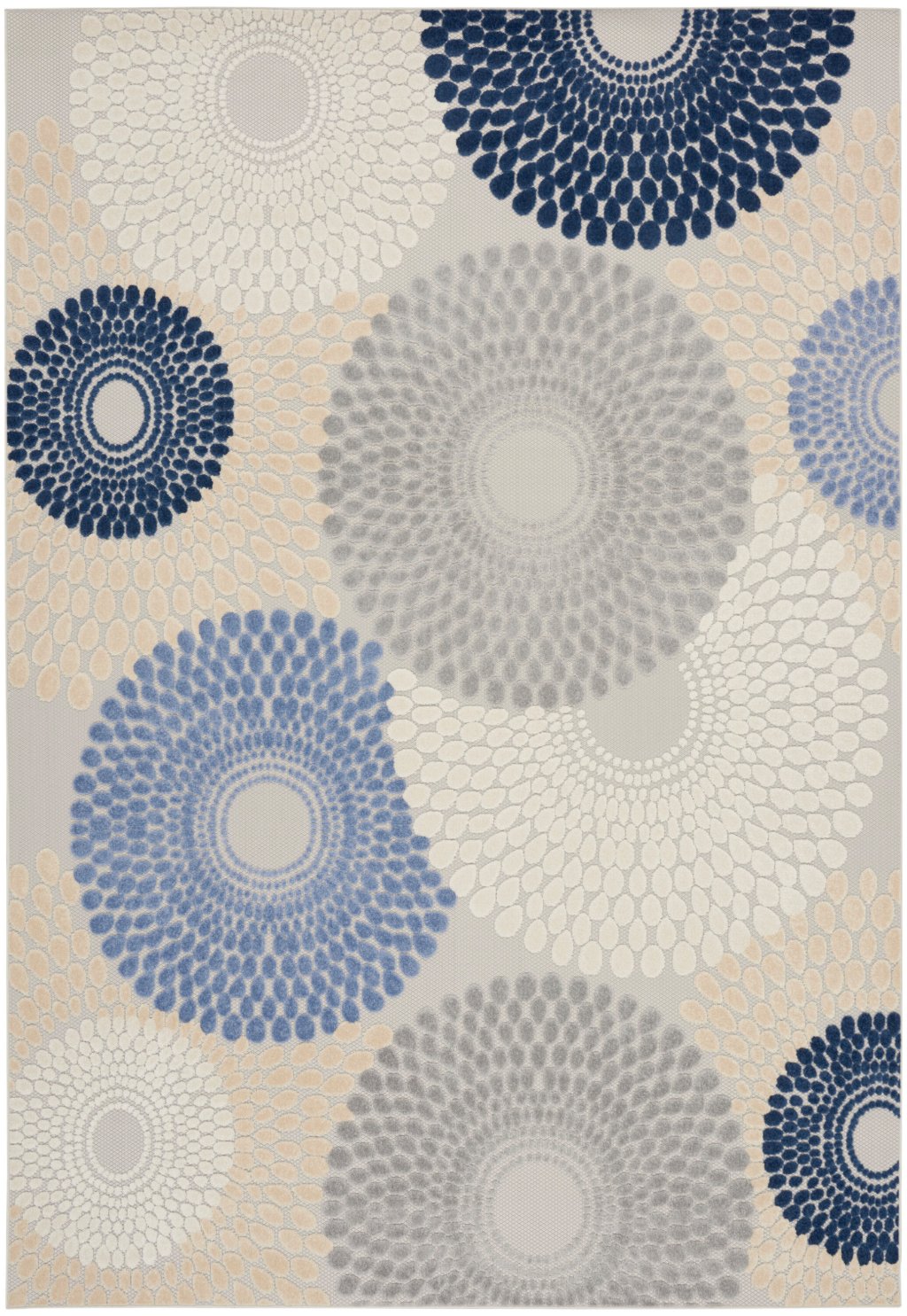 Nourison Home Nourison Aloha ALH29 7'10" x 10'6" Blue Grey Modern Rug