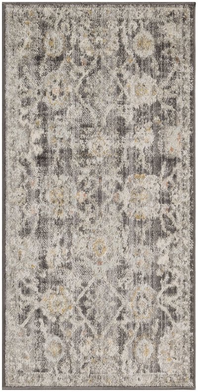 Nourison Home Nourison Oushak Home OUS01 2' x 6' Charcoal Vintage Indoor Rug - 2' x 4'