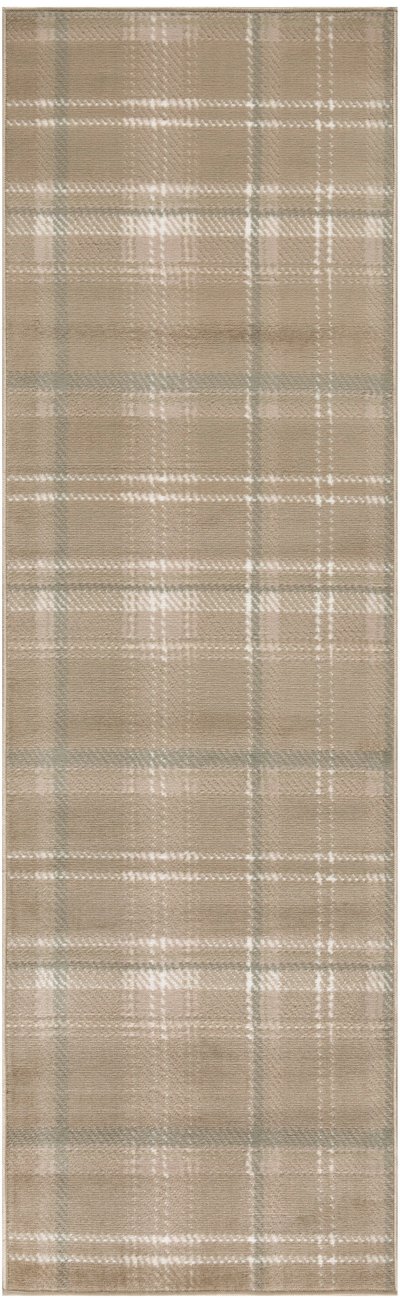 Nourison Home Nourison Grafix GRF03 4' x Round Taupe Farmhouse Indoor Rug - 2'3" x 7'6"