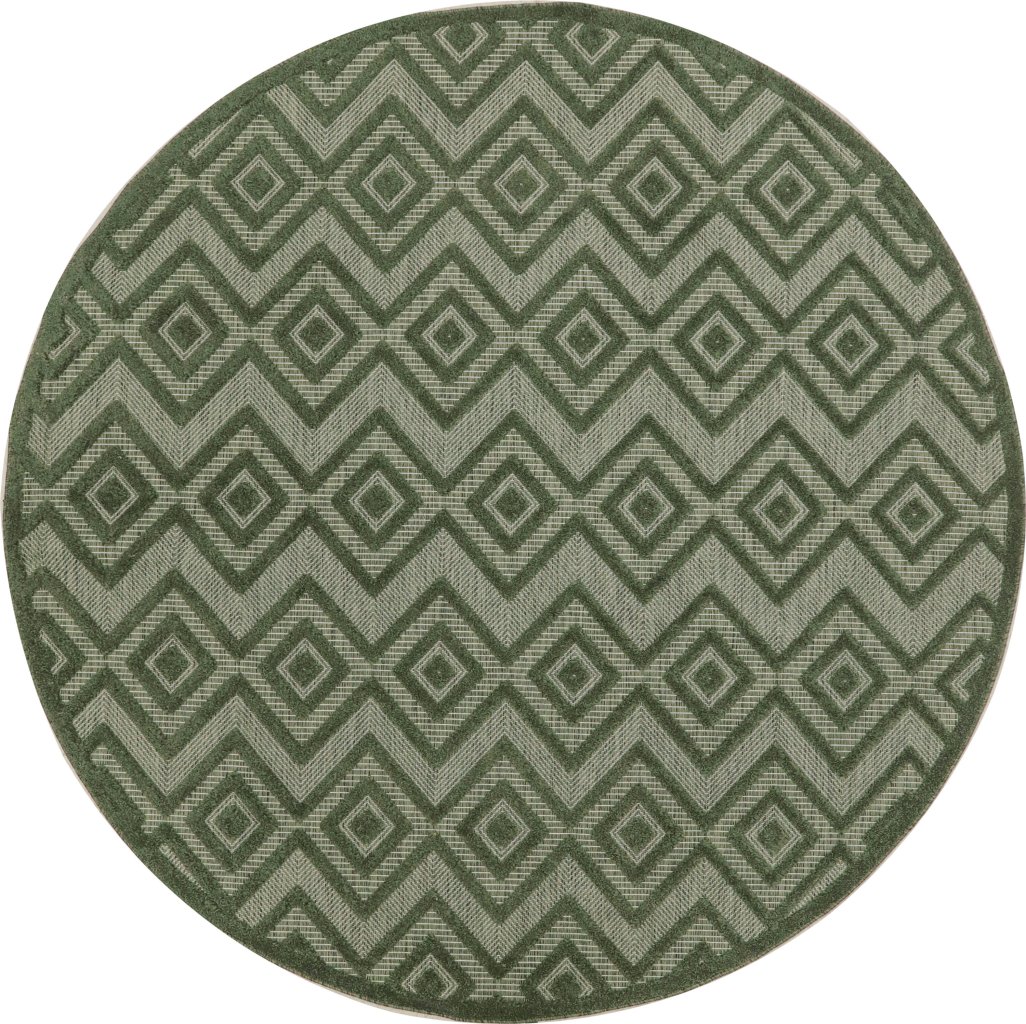 Nourison Home Nourison Versatile NRV01 8' x Round Green Modern Rug