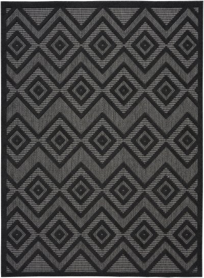 Nourison Home Nourison Versatile NRV01 9' x 12' Charcoal Black Modern Rug - 6' x 9'