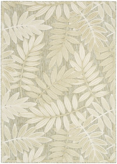Nourison Home Nourison Aloha ALH18 5'3" x 7'5" Ivory Sage Modern Rug - 9' x 12'