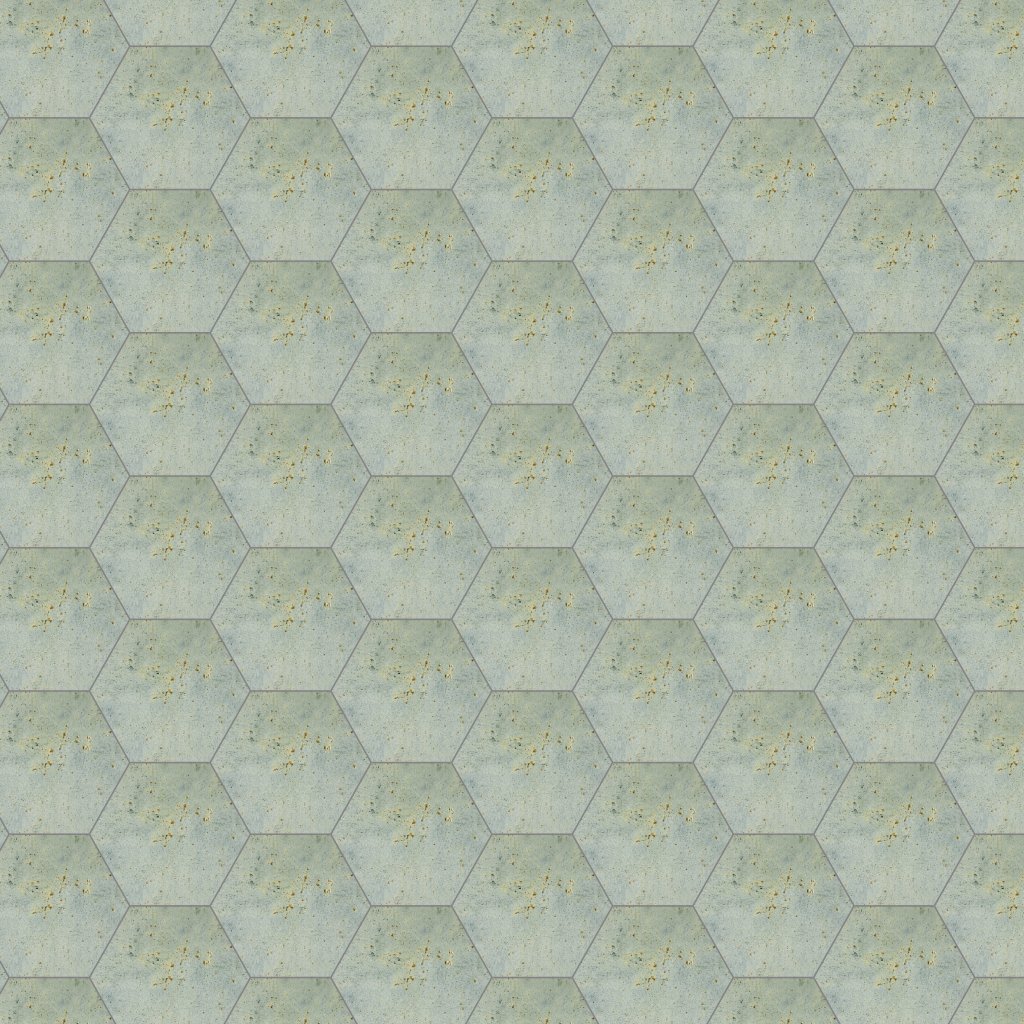 Emser Tile METAMOR HEXAGON TIKAL GLOSSY - Green