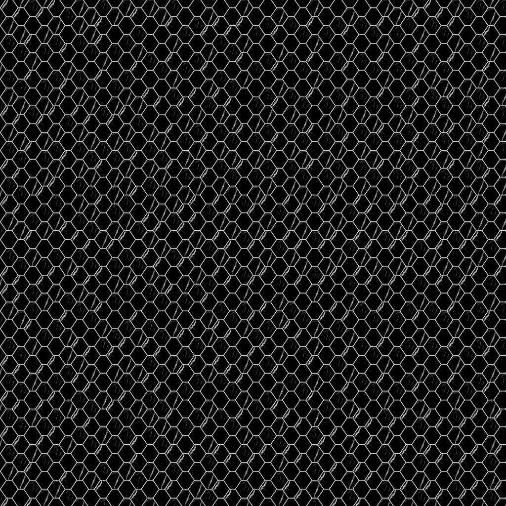 Qualis Ceramica Treasure 2x2 Hexagon Midnight Nero Carve Mosaic - Black