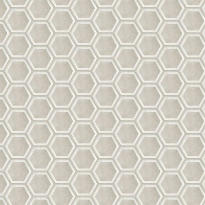Qualis Ceramica Form 7" Hexagon Frame Sand - 7" x 8"