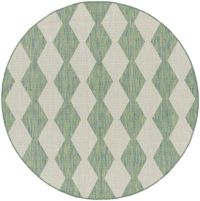 Nourison Home Nourison Positano POS04 7' x 10' Blue Green Modern Rug - 4' Round