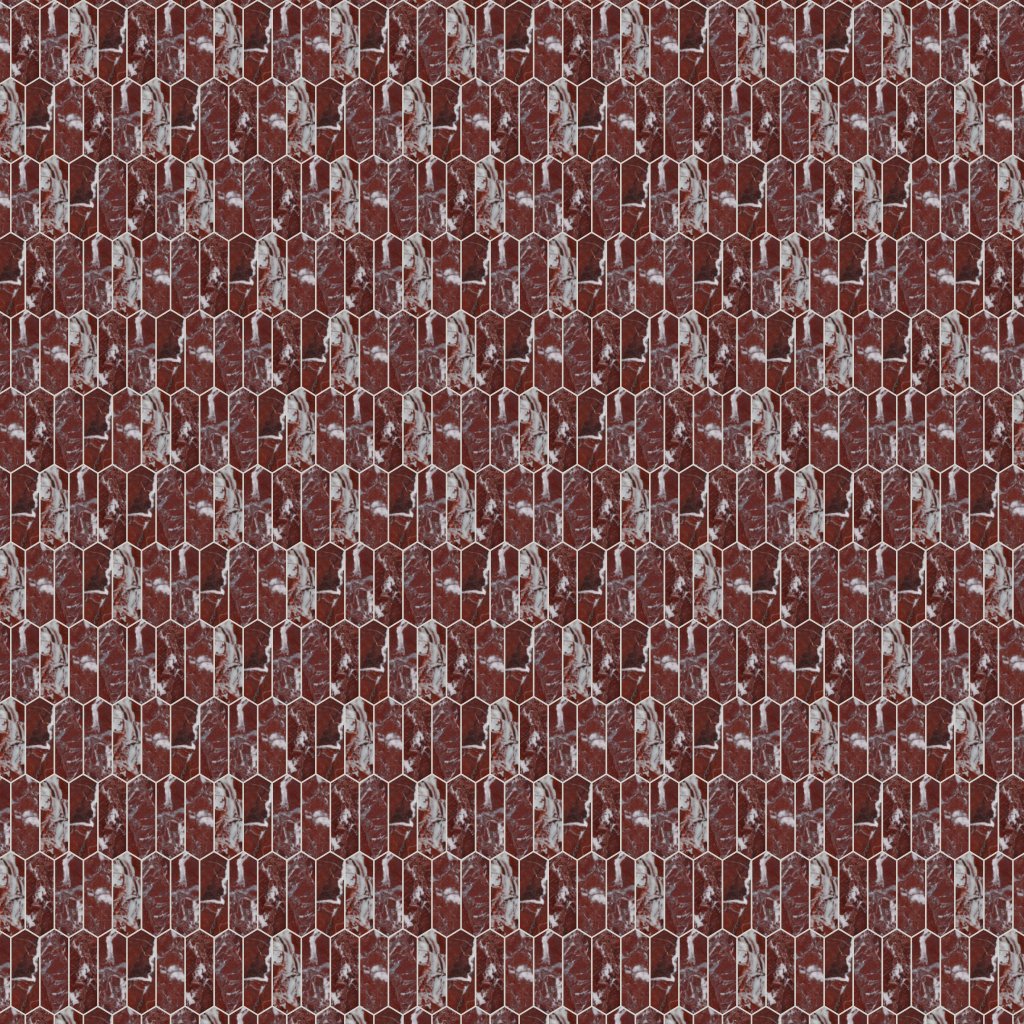 Qualis Ceramica Tuscano Rosso 2x6 Picket Mosaic