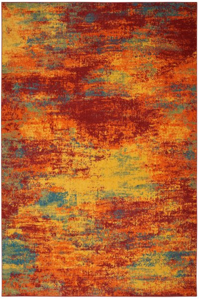 Nourison Home Nourison Nourison Essentials NRE06 9' x 12' Flame Modern Rug - 4' x 6'