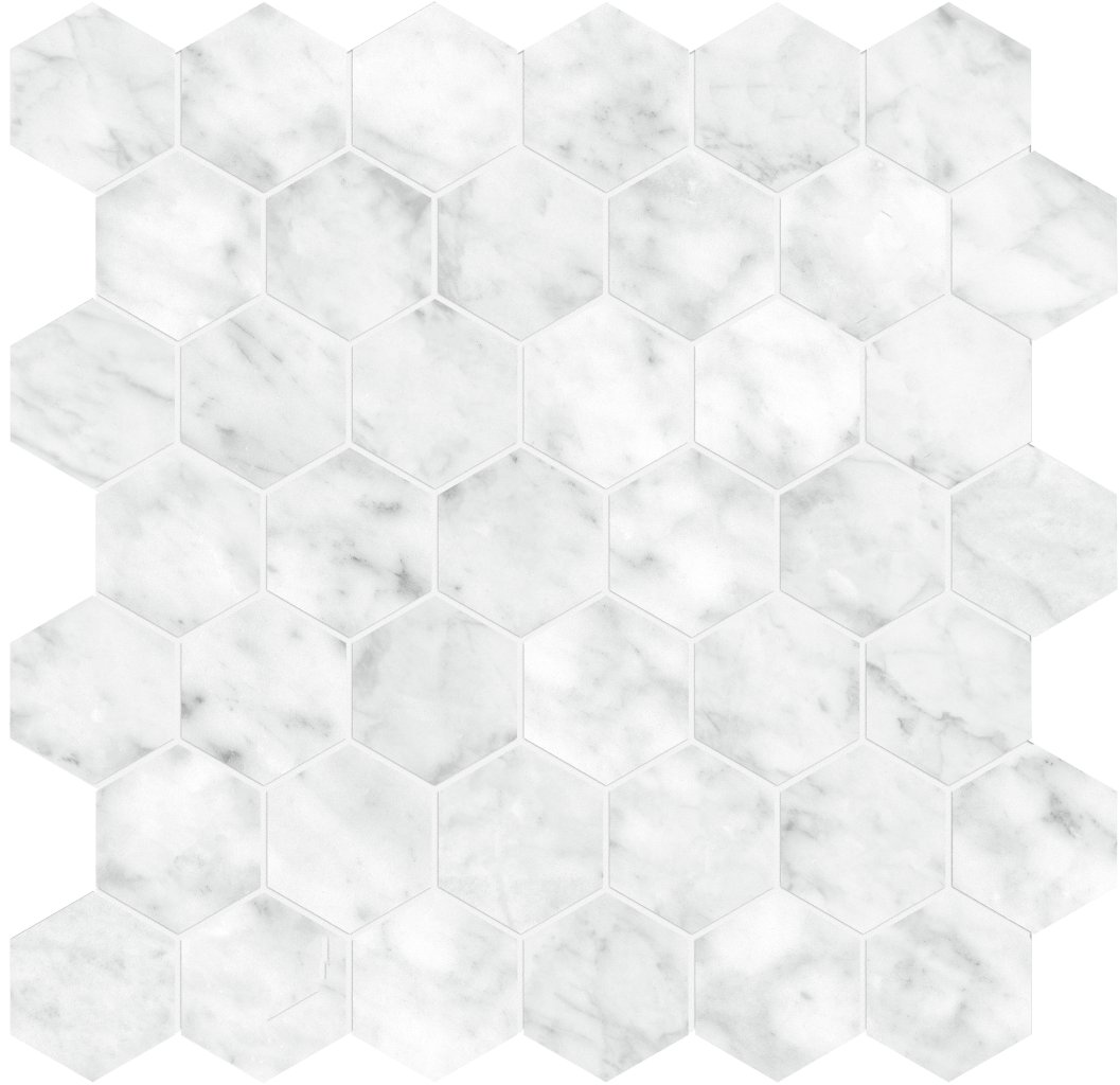 Qualis Ceramica Luxury San Giulio Gioia 2" Hexagon Polished - Grey