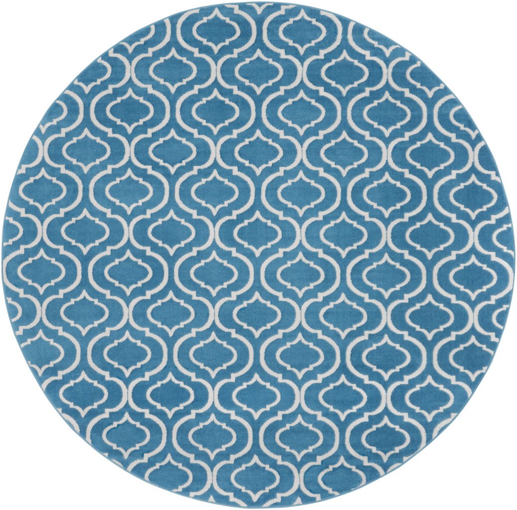 Nourison Home Nourison Jubilant JUB19 8' x Round Blue Contemporary Indoor Rug