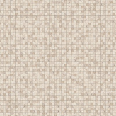 Marble Systems Ivory Tumbled 1x1 Travertine Mosaic 12x12 - Ivory - 12" x 12" x 3/8"