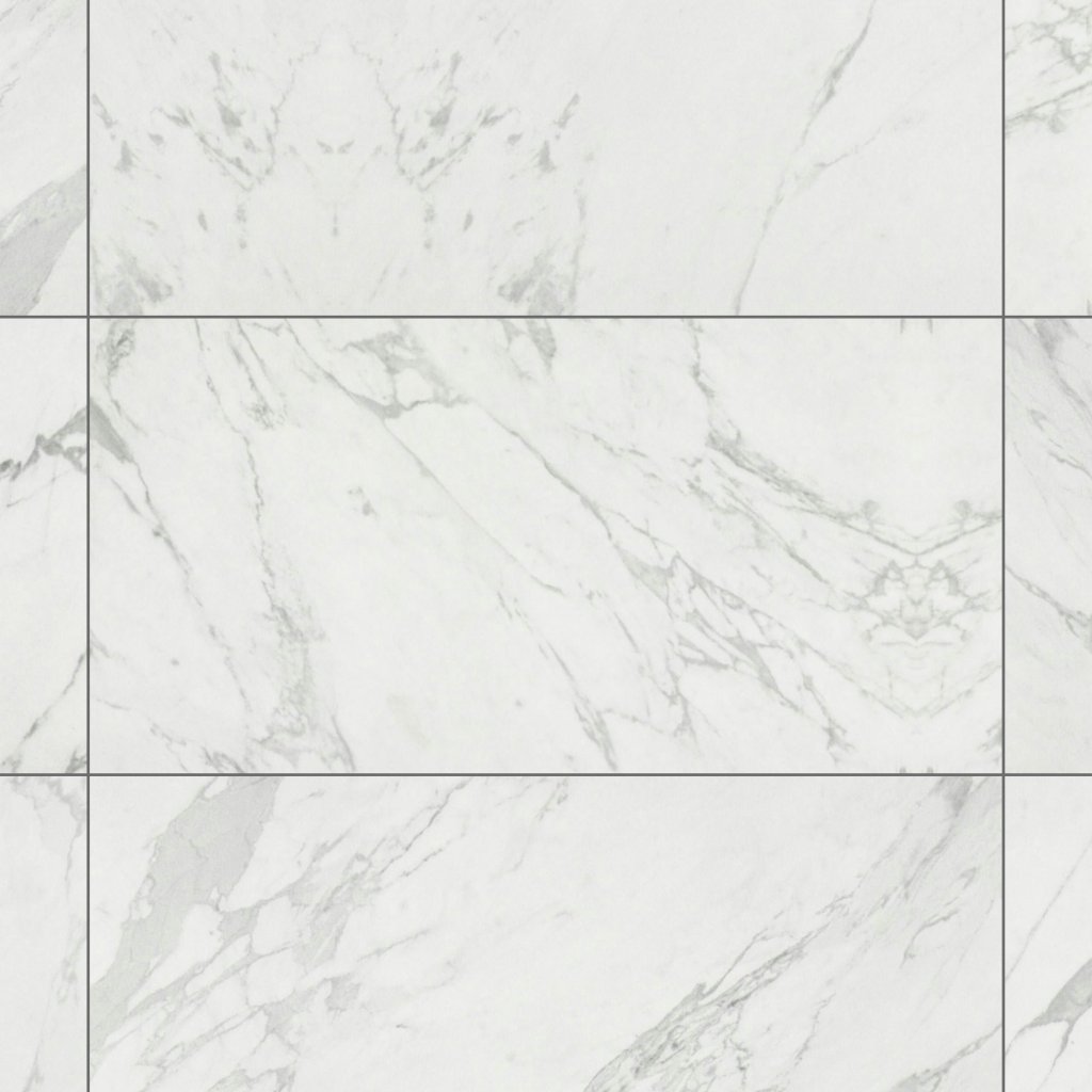 Qualis Ceramica Luxury Milano Statuario 24X48 Honed - Grey