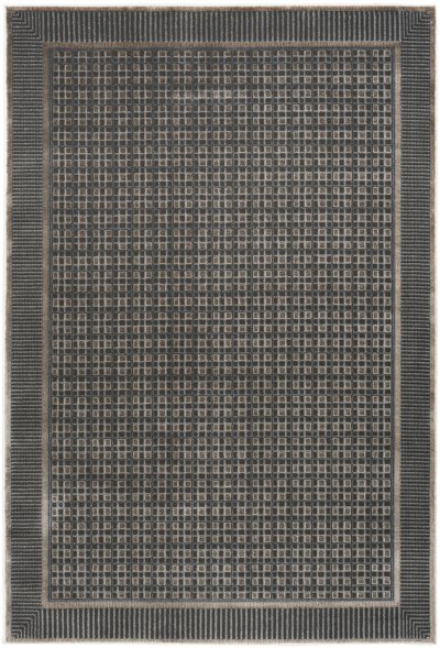 Nourison Home Nourison Nordic NRC03 9' x 12' Black Taupe Art Deco Indoor Rug - 6' x 9'