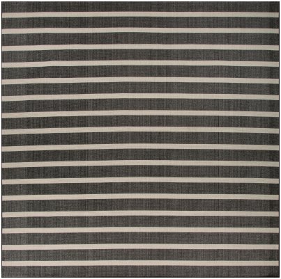 Nourison Home Nourison Positano POS03 4' x 6' Black Ivory Modern Rug - 8' x Square