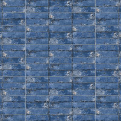 Qualis Ceramica Jamaica 3x11 Blue Gloss - Grid