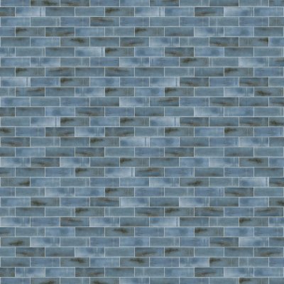Qualis Ceramica Aruba 2x6 Night Blue Gloss - Alternating 1/2
