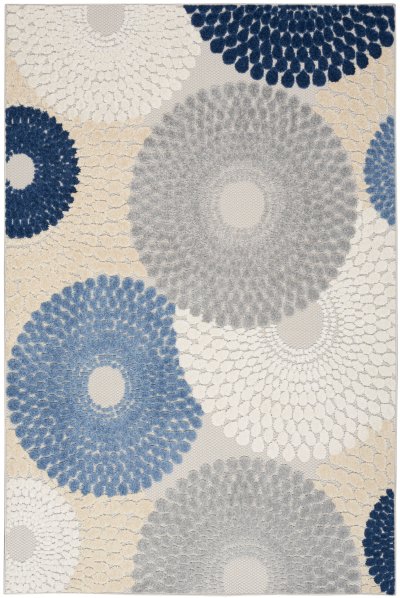 Nourison Home Nourison Aloha ALH29 7'10" x 10'6" Blue Grey Modern Rug - 5'3" x 7'5"