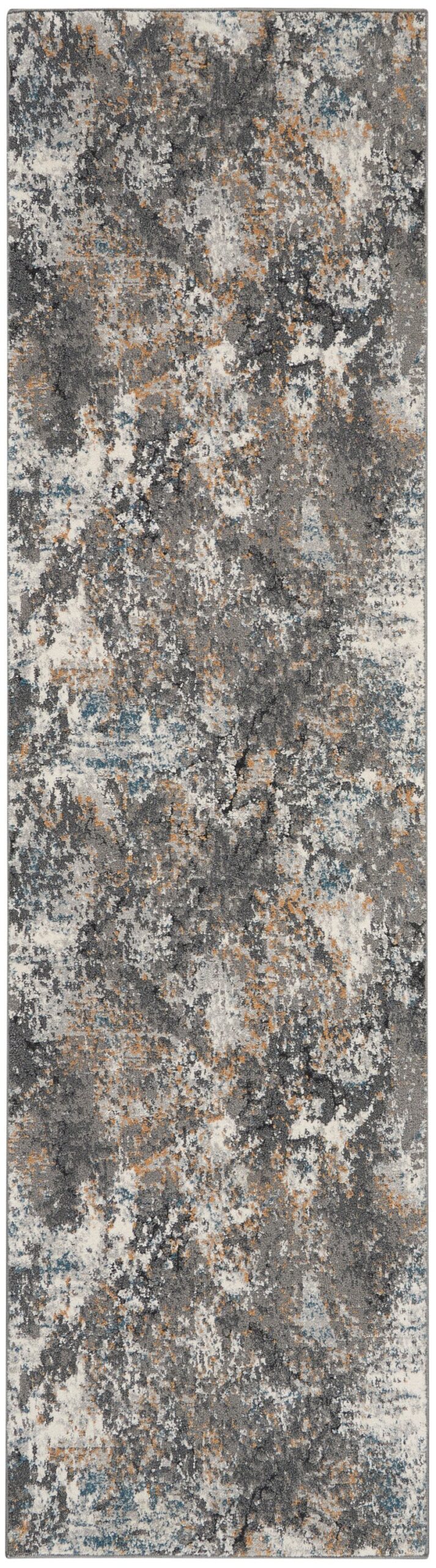 Nourison Home Nourison Ludlow LDW01 2'2" x 7'6" Grey Multicolor Modern Indoor Rug