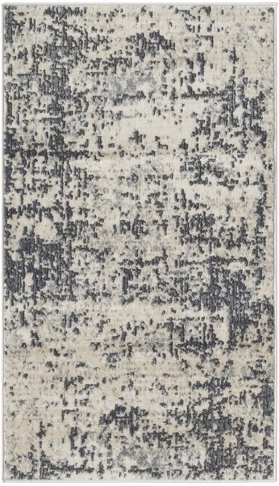 Nourison Home Nourison Concerto CNC17 2'2" x 7'6 Ivory Grey Modern Indoor Rug - 2'2" x 3'9"