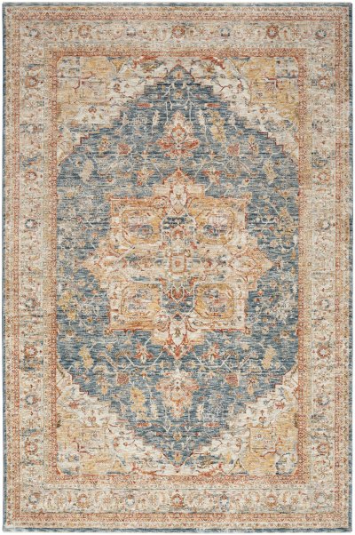 Nourison Home Nourison Petra PTR06 9'3" x 12'7" Ivory Blue Vintage Indoor Rug - 9'3" x 12'7"