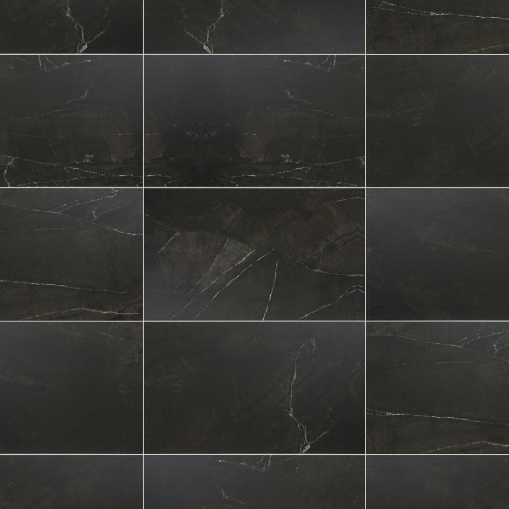 Qualis Ceramica Black Ice Wall Tile 25x15 - Black Ice