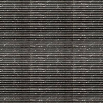 Marble Systems Iris Black Honed Flute Trim Marble Accent Tiles 6x24 - Iris Black - 6" x 24" x 3/4"