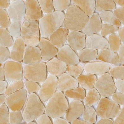 Qualis Ceramica Riviera Tileworks Chelsea Sliced Onyx Crema Polished Mosaic - 11.8" x 11.8"