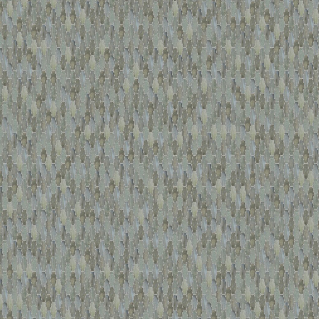 Marble Systems Minka Glossy Ehex Glass Mosaic 12 7/8x9 7/8 - Minka