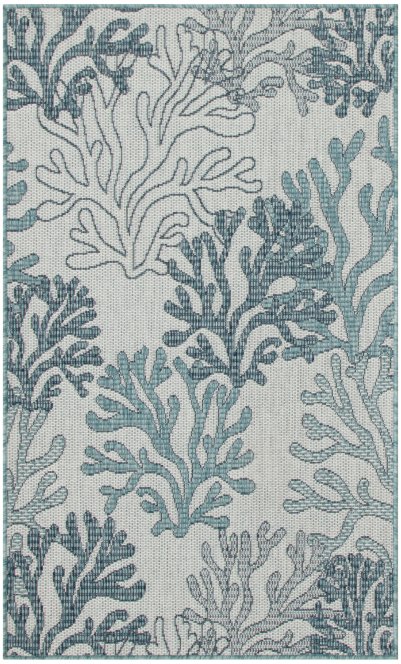 Nourison Home Nourison Garden Oasis GOA05 3' x 5' Blue Coastal, Nautical & Beach Rug - 3' x 5'