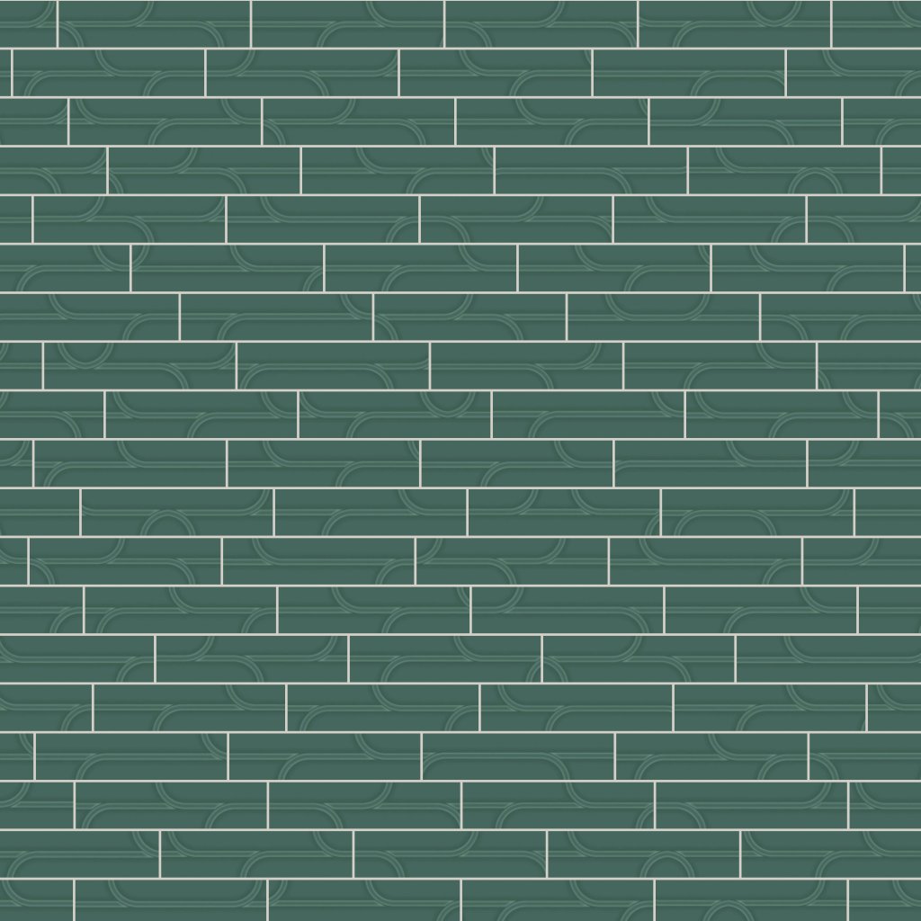 Qualis Ceramica Geometra 3x12 Emerald Ivy