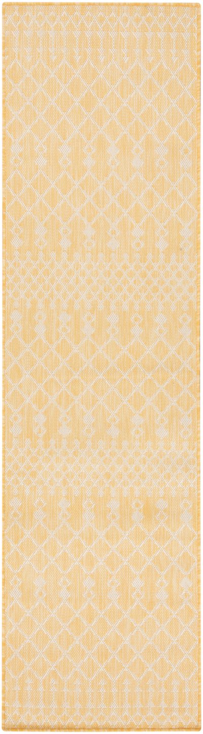 Nourison Home Nourison Positano POS02 7' x 10' Yellow Modern Rug - 2'2" x 10'