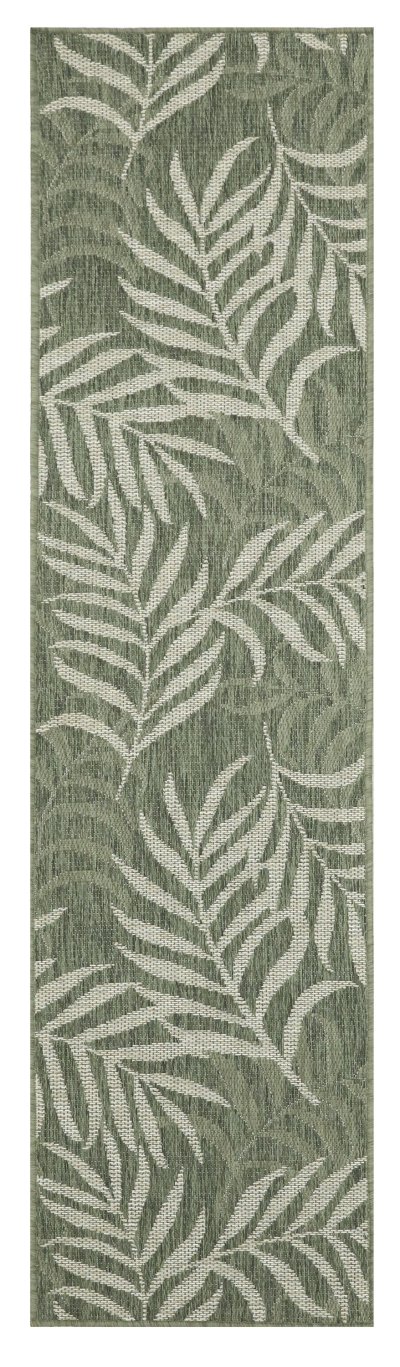 Nourison Home Nourison Garden Oasis GOA01 2' x 8' Green Ivory Tropical Rug - 2' x 6'