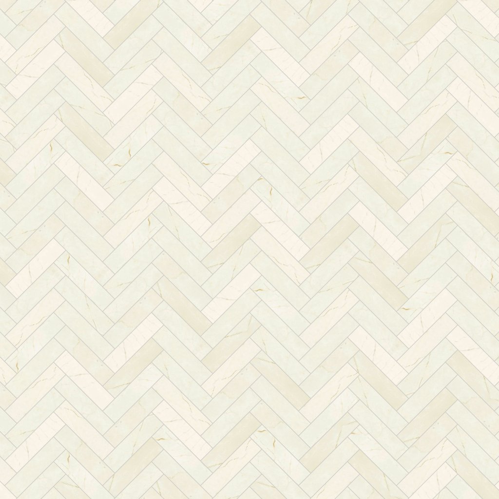 Qualis Ceramica Avorio Crema 1.25x4 Herringbone Mosaic