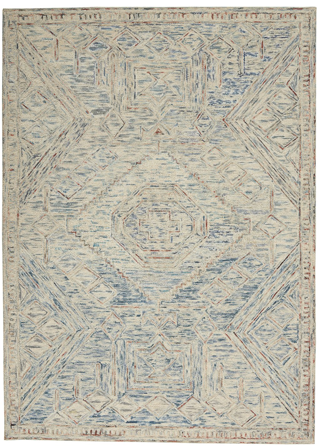 Nourison Home Nourison Interlock ITL02 5' x 7'6" Blue Multicolor Bohemian Indoor Rug