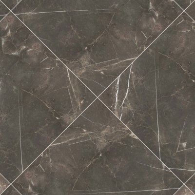 Qualis Ceramica Royal Stoneworks 36X36 Regal Brown Marble Honed - Herringbone