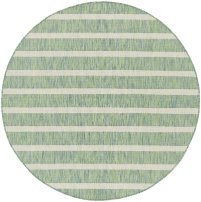 Nourison Home Nourison Positano POS03 2'2" x 12' Blue Green Ivory Modern Rug - 4' Round