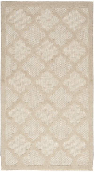 Nourison Home Nourison Easy Care NES01 4' x Round Cream Modern Rug - 2' x 4'
