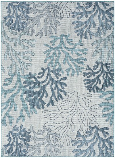 Nourison Home Nourison Garden Oasis GOA05 3' x 5' Blue Coastal, Nautical & Beach Rug - 5' x 7'