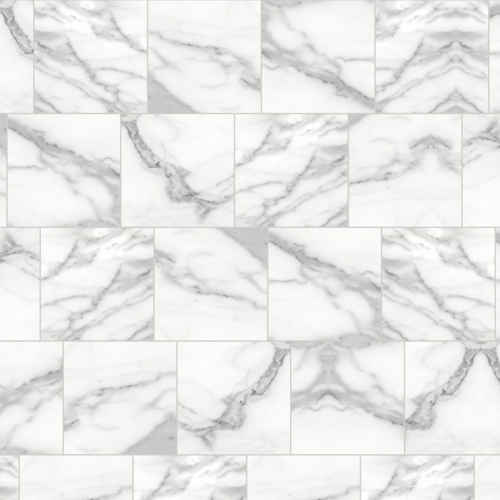 Qualis Ceramica Florence 13X13F Statuario Matt - Black