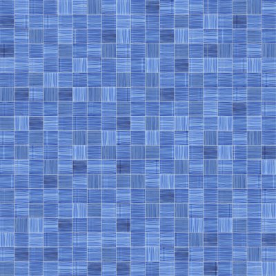 Qualis Ceramica Riviera Tileworks Chelsea 3"x3" Glass Pool Striped Cobalt Blue Mosaic - 12" x 12"