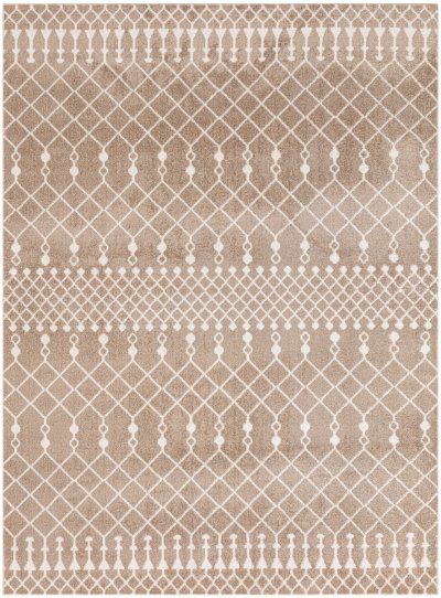 Nourison Home Nourison Astra Machine Washable ASW10 3'3" x 5' Taupe Bohemian Indoor Rug - 5'3" x 7'