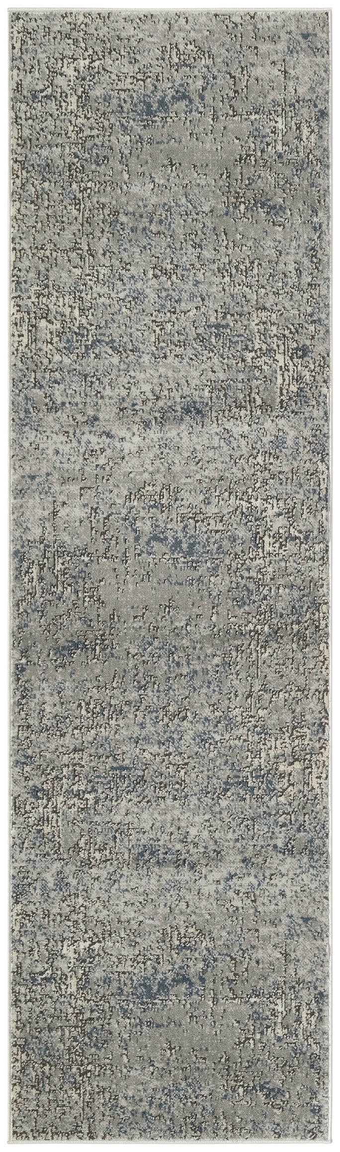 Nourison Home Nourison Quarry QUA17 2'2" x 7'6 Dark Grey Modern Indoor Rug