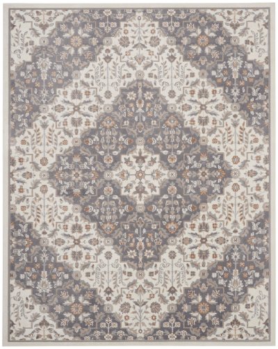 Nourison Home Nourison Elation ETN08 5'3" x 7'3" Ivory Grey Transitional Indoor Rug - 9' x 12'