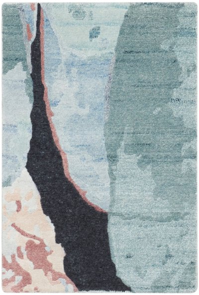 Nourison Home Nourison Silk Shadows SHA25 7'9" x 9'9" Blue Pink Modern Indoor Rug - 2' x 3'