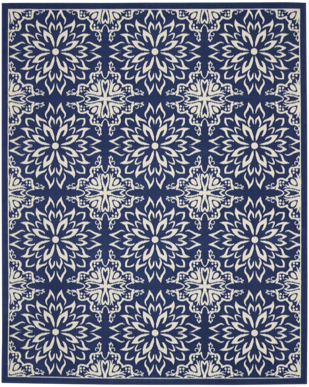 Nourison Home Nourison Jubilant JUB06 7'10" x 9'10" Navy Ivory Farmhouse Indoor Rug
