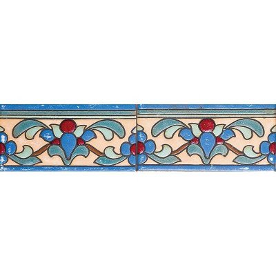 Marble Systems 1591 B Glazed Malibu Ceramic Border Tiles 3x6 - 1591 B - 3" x 6" x 3/8"