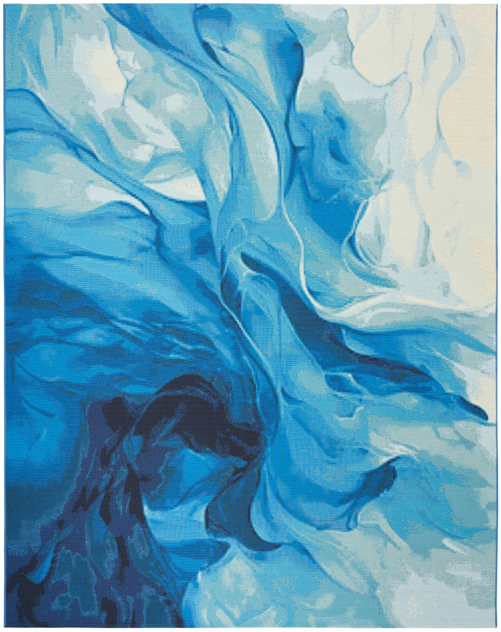 Nourison Home Nourison Color Splash CSP09 7'10" x 9'10" Blue Ivory Modern Rug