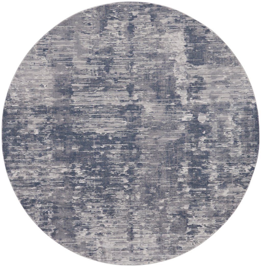 Nourison Home Nourison Rustic Textures RUS05 5'3" x Round Grey Modern Indoor Rug