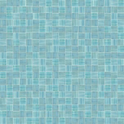 Qualis Ceramica Riviera Tileworks Chelsea 3"x3" Glass Pool Striped aquamarine Mosaic - 12" x 12"